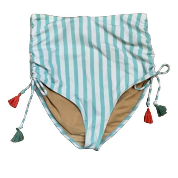 Cacique Other - Swim by Cacique women's size 16 new swim suit bottoms high waist teal stripe blu